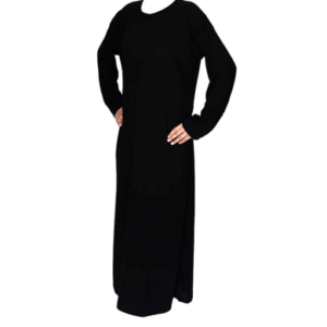Plain abaya with Round Neck Line