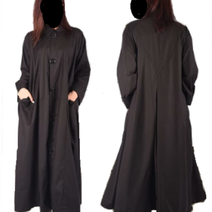 Baggy Peter pan collar Abaya with whopping buttons